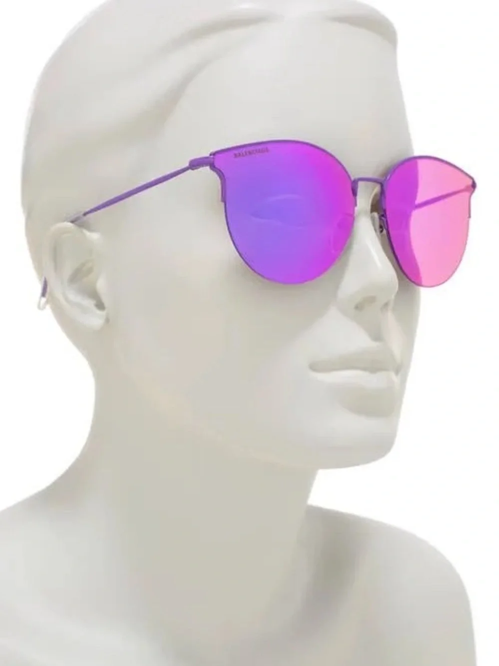 Balenciaga Purple Mirrored Women's Sunglasses